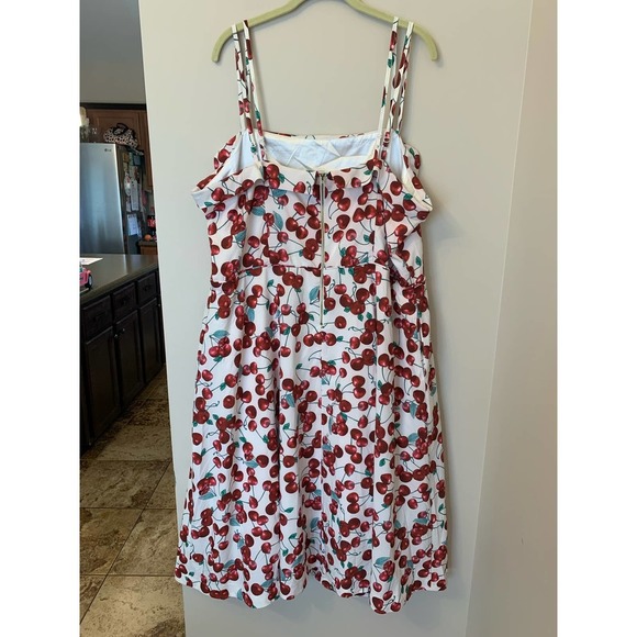 City Chic Cherry Rockabilly Pinup Girl Midi Dress Plus Size 20 NEW - Picture 3 of 13